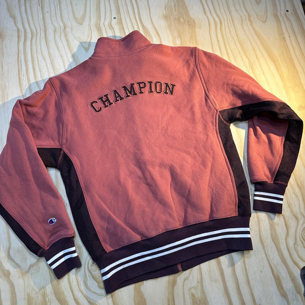 Champion Women's Reversible Making The Cut Track Jacket Mauve Plaid Size Small